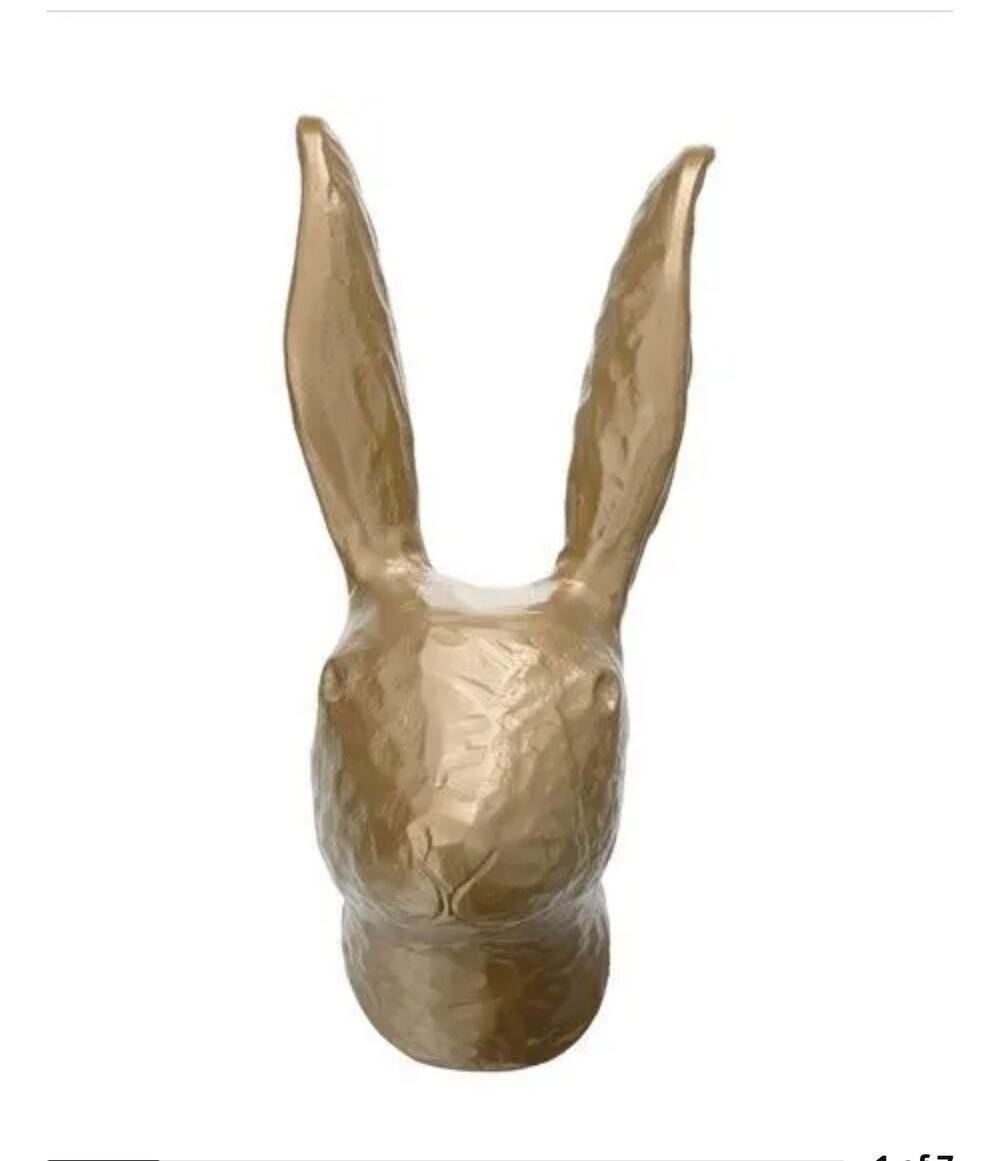 IKEA HAGGMISPEL Metal Rabbit Wall Decoration Brass Color Hanging Bunny Decor